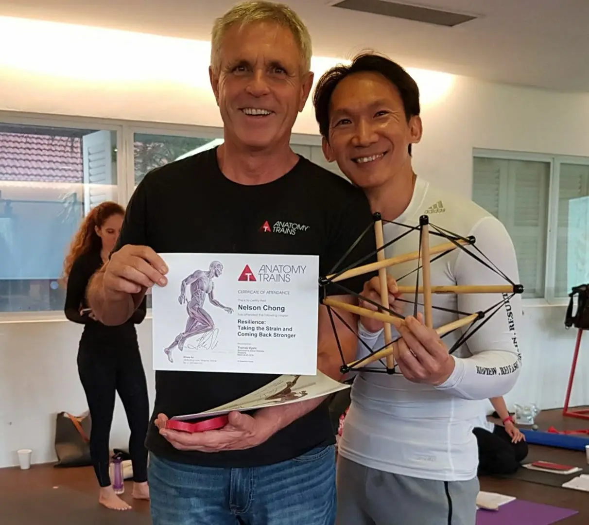 Nelson Chong with fascia researcher Tom Myers